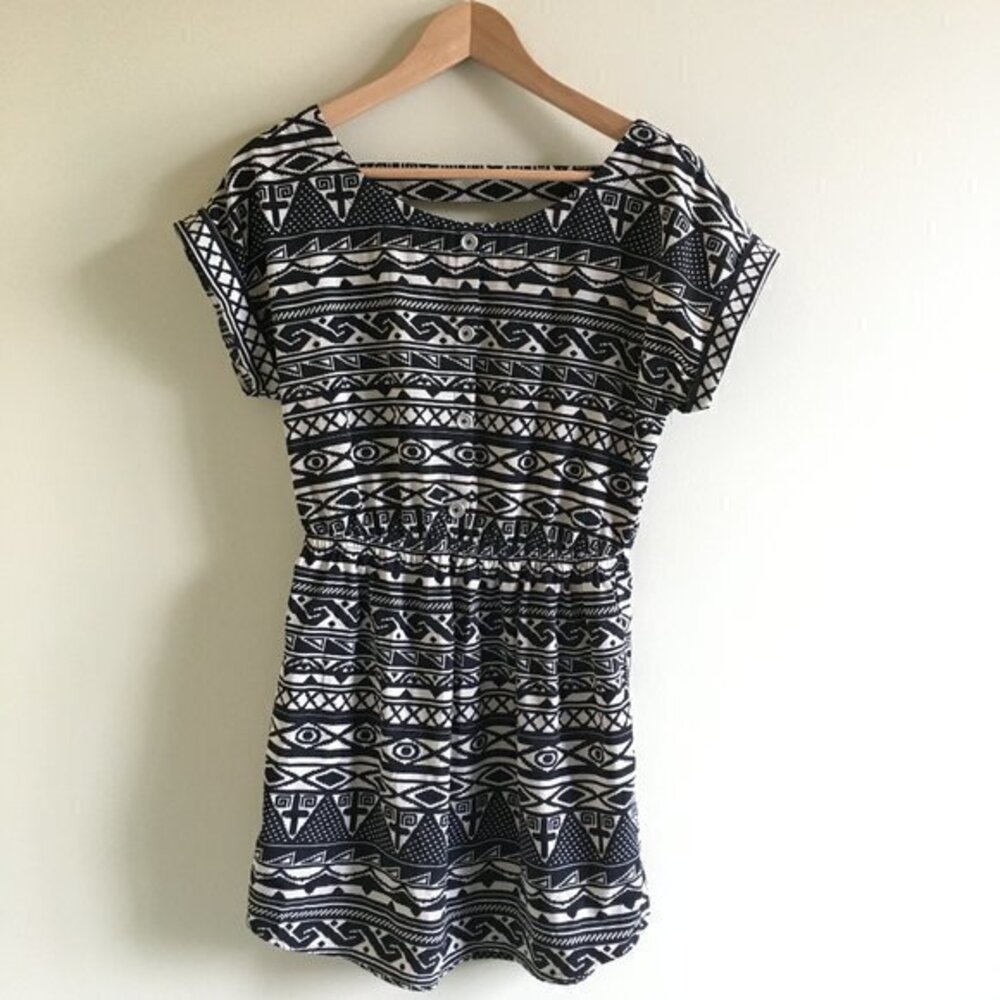 Lush Aztec Mini Dress with Pockets Womens Size M